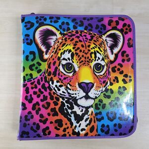 Vintage 90s Lisa Frank Hunter Leopard Hunter Zipper 3‎ Ring Binder